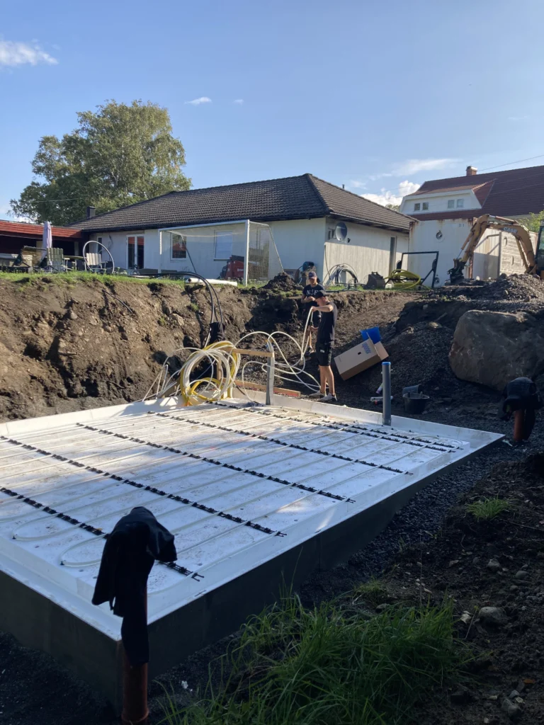 Gjuta husgrund i betong